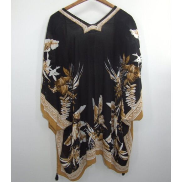 NWT Women's One Size Lightweight Flowy Kimono Swimsuit Cover Up - Picture 2 of 7